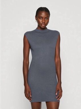 Abercrombie & Fitch Mock Neck Shell Mini Dress